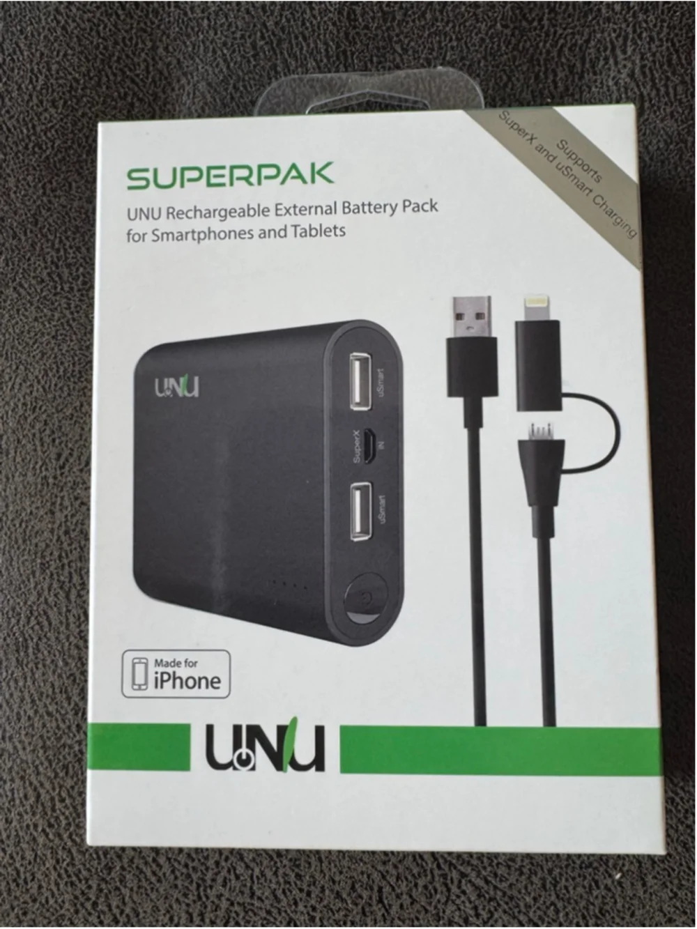 UNU Superpak External Battery Pack Black